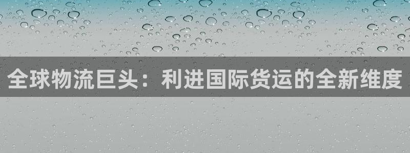 okpay钱包提现方法：全球物流巨头：利进国际货运的全新